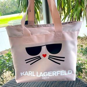 Karl Lagerfeld weekend duffle bag pink NWT gym bag